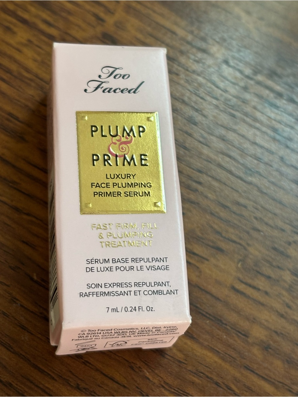 Too Faced Plump & Prime Luxury Face Plumping Primer Serum New NWT Makeup